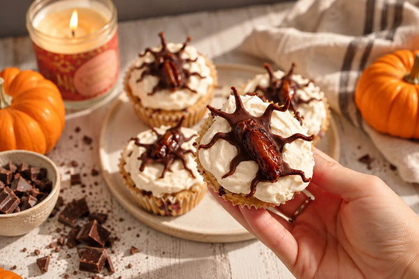 Muffins protéinés myrtille d'Halloween